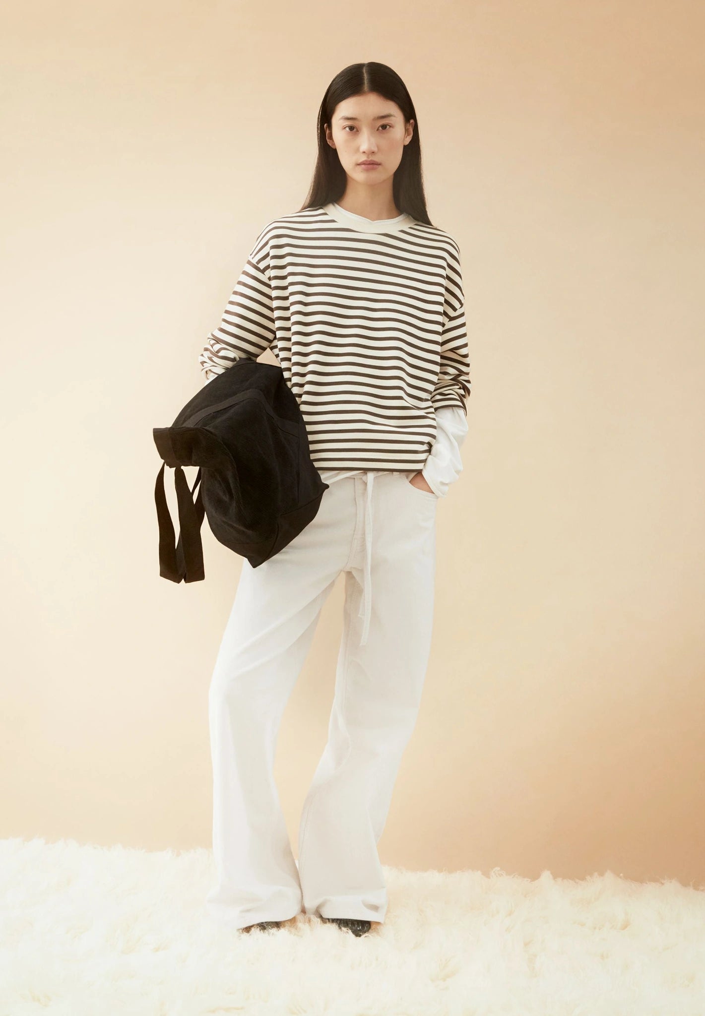 FRANKAA MAARLEN STRIPE Pullover • undyed-claystone