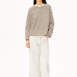 FRANKAA MAARLEN STRIPE Pullover • undyed-claystone