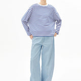 ARMEDANGELS - FRANKAA MAARLEN STRIPE Pullover • undyed - dynamo blue - T-Shirt - ROSA ECK