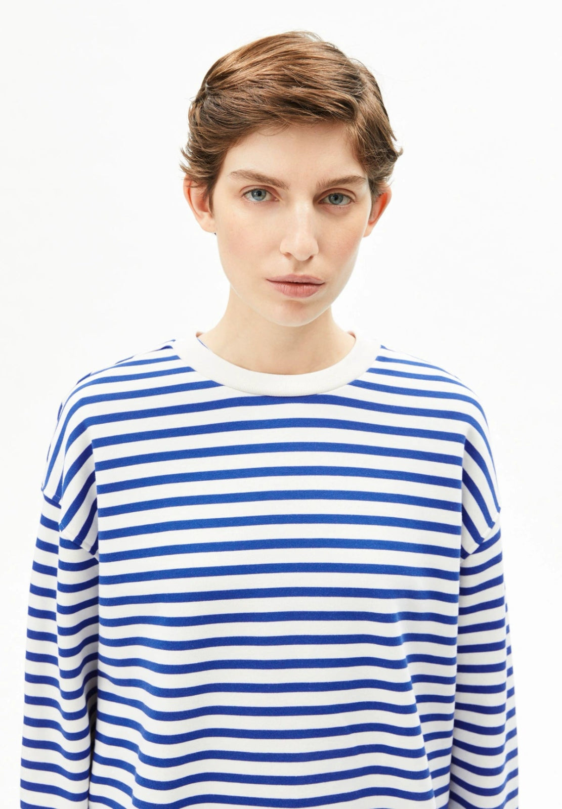 ARMEDANGELS - FRANKAA MAARLEN STRIPE Pullover • undyed - dynamo blue - T-Shirt - ROSA ECK