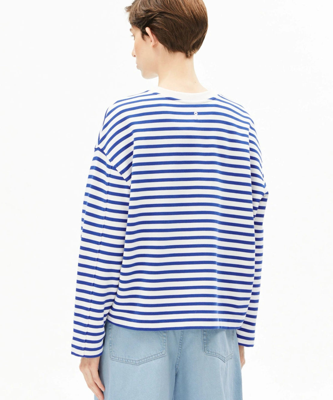 ARMEDANGELS - FRANKAA MAARLEN STRIPE Pullover • undyed - dynamo blue - T-Shirt - ROSA ECK