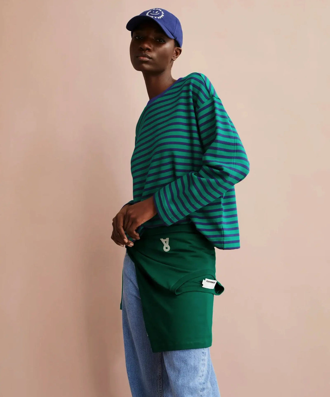 ARMEDANGELS - FRANKAA MAARLEN STRIPE Sweatshirt • emerald green - blue noon - ROSA ECK Concept Store