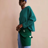 ARMEDANGELS - FRANKAA MAARLEN STRIPE Sweatshirt • emerald green - blue noon - ROSA ECK Concept Store