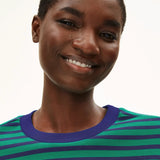 ARMEDANGELS - FRANKAA MAARLEN STRIPE Sweatshirt • emerald green - blue noon - ROSA ECK Concept Store