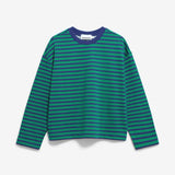 ARMEDANGELS - FRANKAA MAARLEN STRIPE Sweatshirt • emerald green - blue noon - ROSA ECK Concept Store