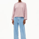 ARMEDANGELS - FRANKAA MAARLEN STRIPE Sweatshirt • ice grape - dark berry - ROSA ECK Concept Store
