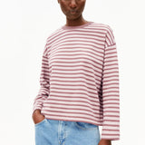ARMEDANGELS - FRANKAA MAARLEN STRIPE Sweatshirt • ice grape - dark berry - ROSA ECK Concept Store