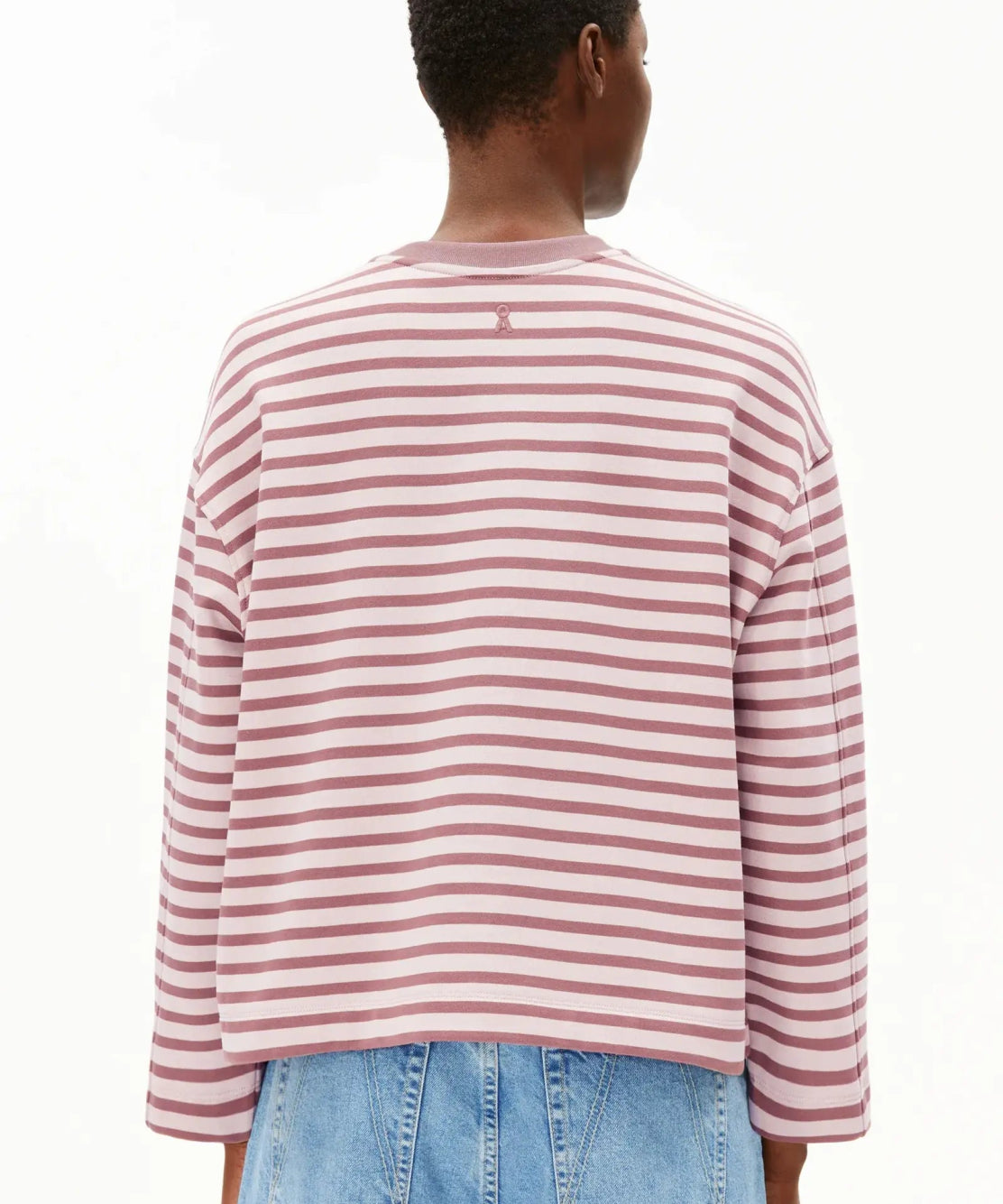 ARMEDANGELS - FRANKAA MAARLEN STRIPE Sweatshirt • ice grape - dark berry - ROSA ECK Concept Store
