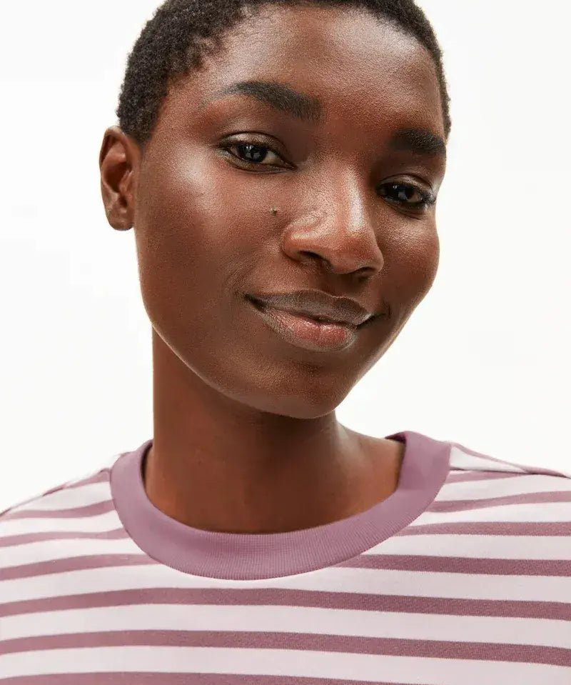ARMEDANGELS - FRANKAA MAARLEN STRIPE Sweatshirt • ice grape - dark berry - ROSA ECK Concept Store