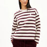 ARMEDANGELS - FRANKAA MAARLEN STRIPE Sweatshirt • undyed - dark cranberry - Pullover - ROSA ECK