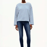 ARMEDANGELS - FRANKAA MAARLEN STRIPE Sweatshirt • undyed - dark morning - ROSA ECK Concept Store
