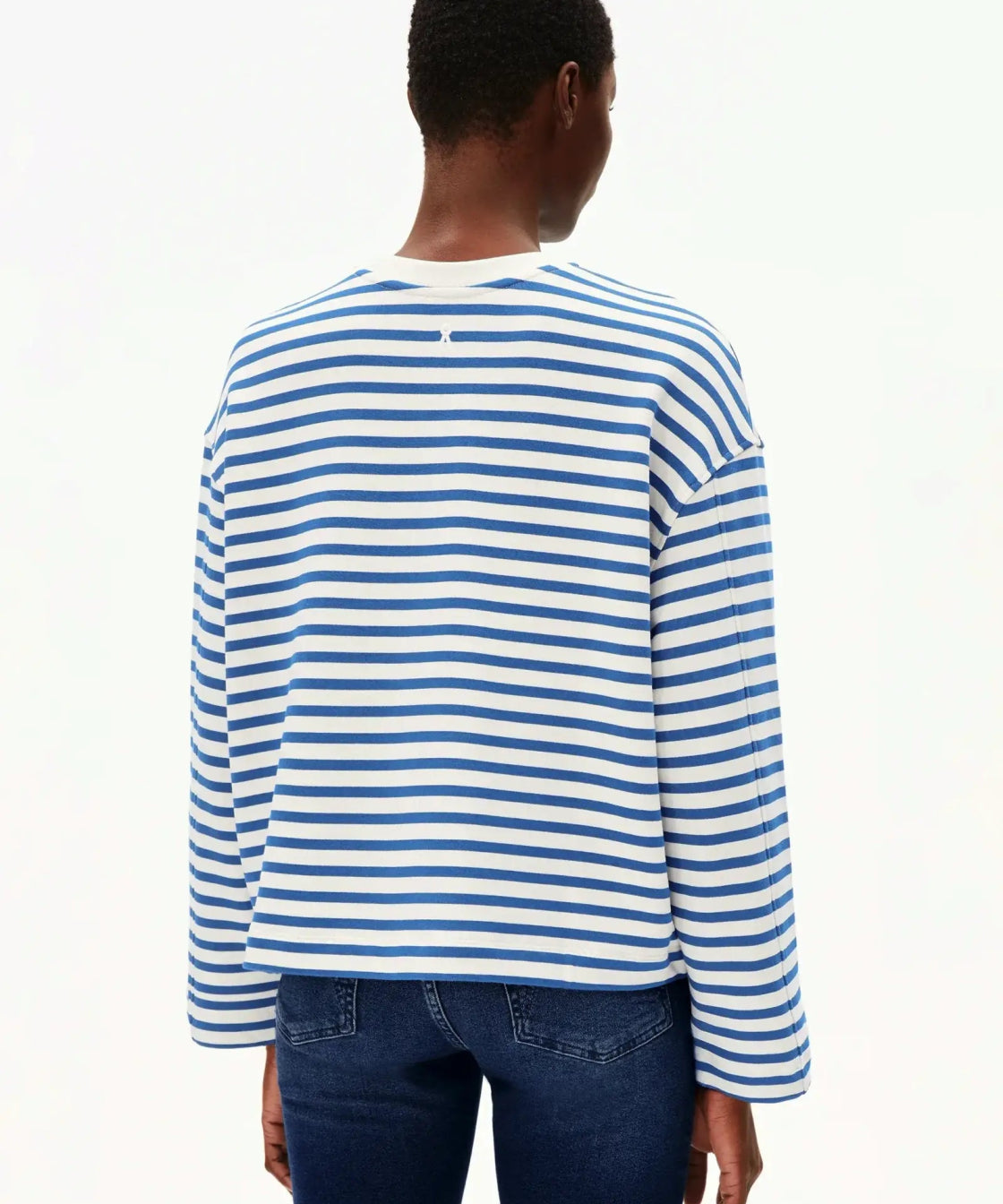 ARMEDANGELS - FRANKAA MAARLEN STRIPE Sweatshirt • undyed - dark morning - ROSA ECK Concept Store