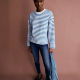 ARMEDANGELS - FRANKAA MAARLEN STRIPE Sweatshirt • undyed - dark morning - ROSA ECK Concept Store