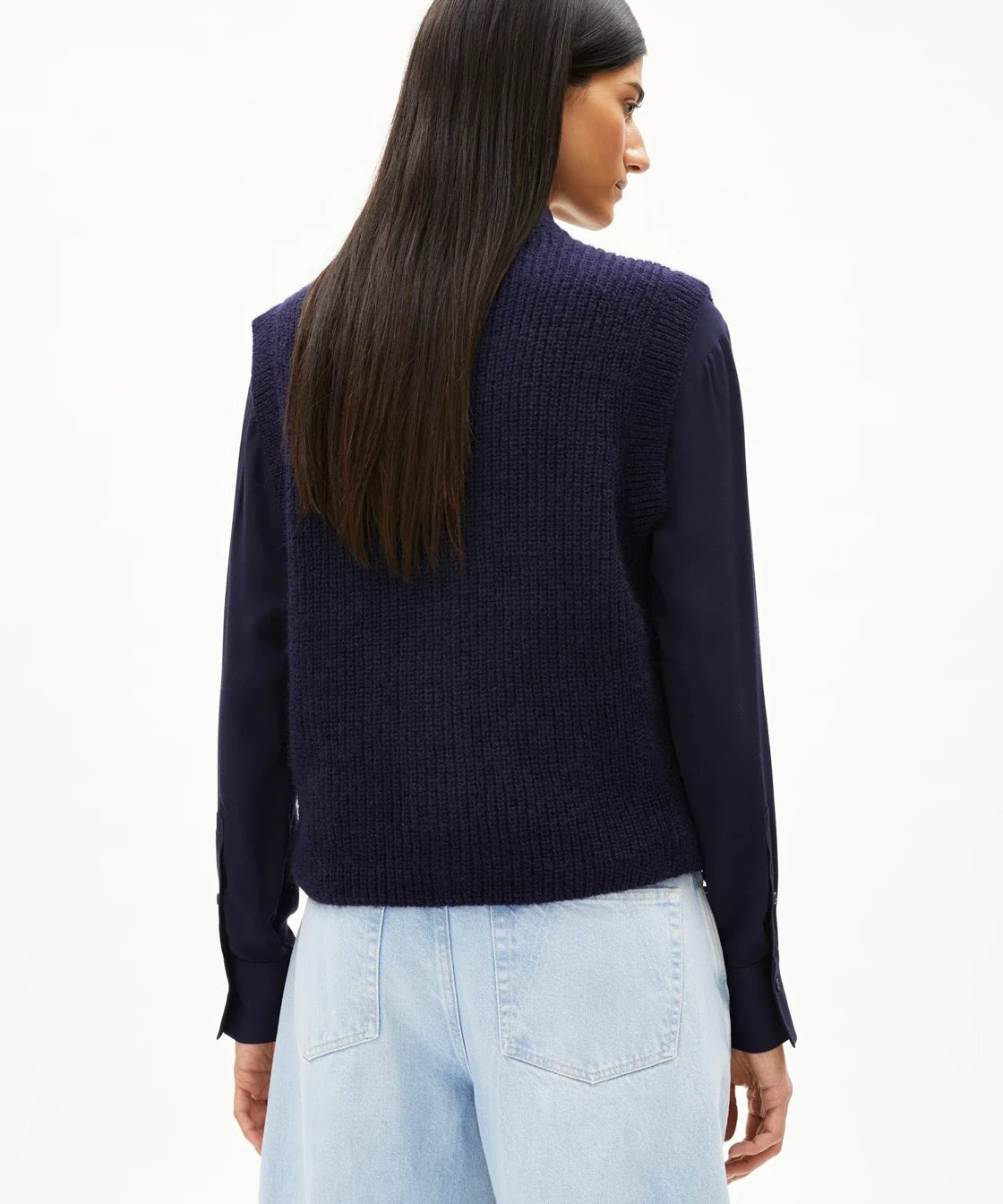 ARMEDANGELS - HELGEAA PREMIUM Top • tinted navy - Top - ROSA ECK