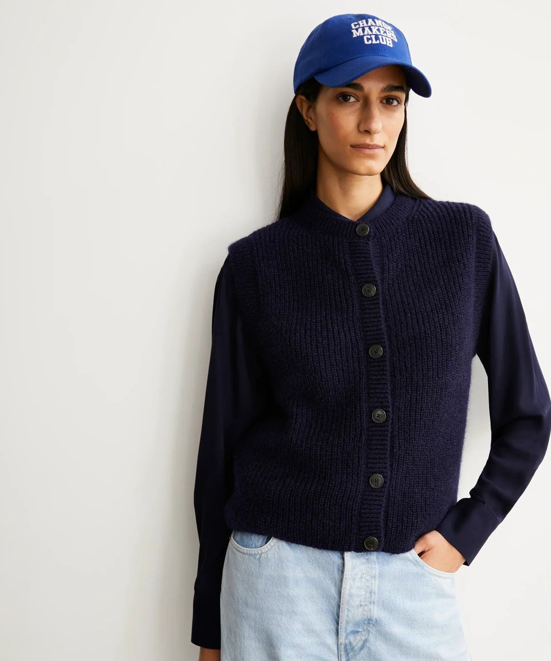 ARMEDANGELS - HELGEAA PREMIUM Top • tinted navy - Top - ROSA ECK