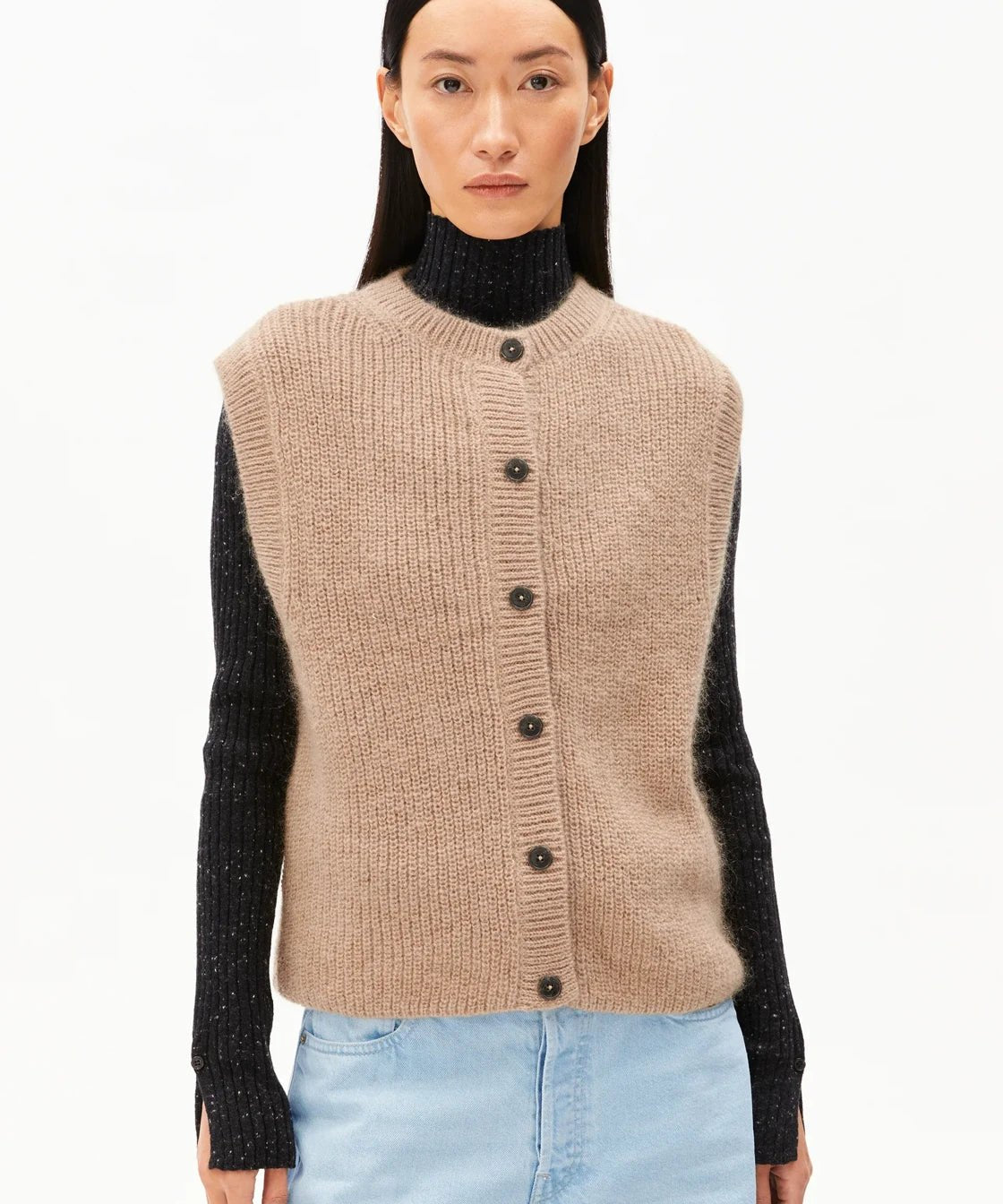 ARMEDANGELS - HELGEAA PREMIUM Top • true camel - Top - ROSA ECK