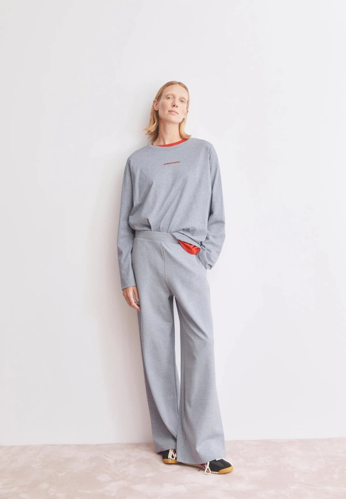 ARMEDANGELS - HIMAARI Jersey Jogginghose • silver melange - Hose - ROSA ECK