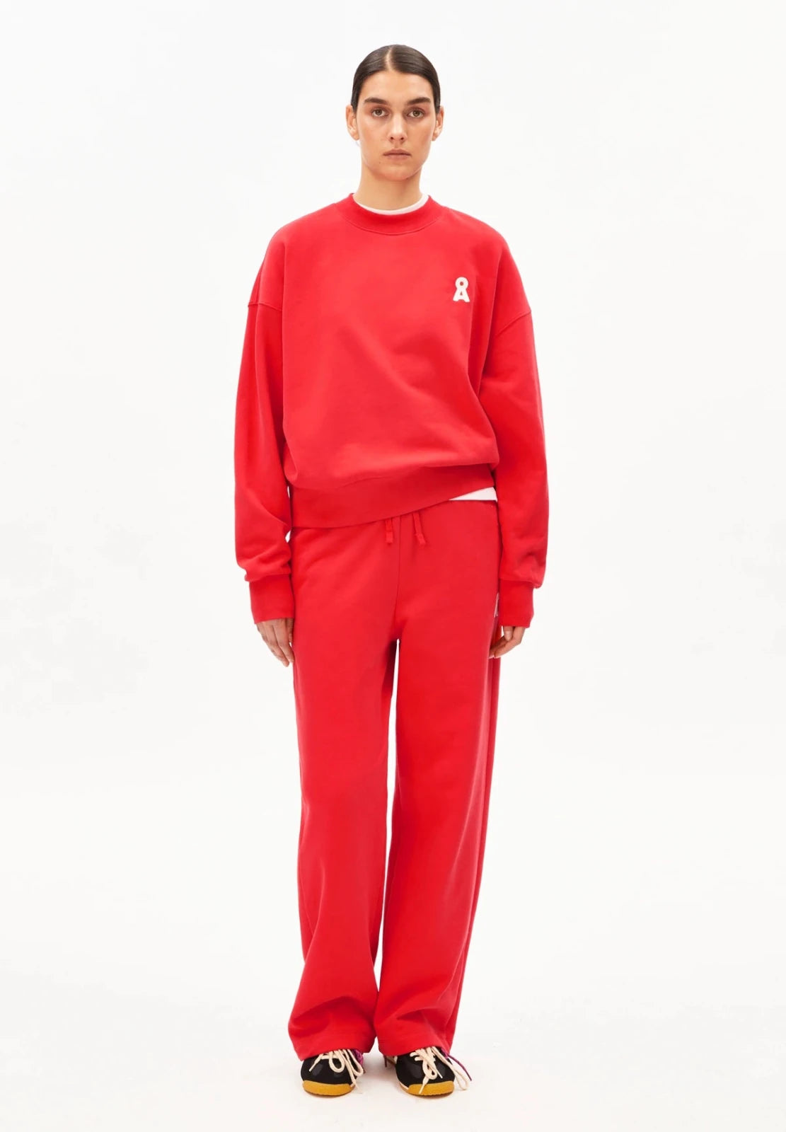 ARMEDANGELS - ICONIC Å ALIZAA Pullover • mars red - T-Shirt - ROSA ECK