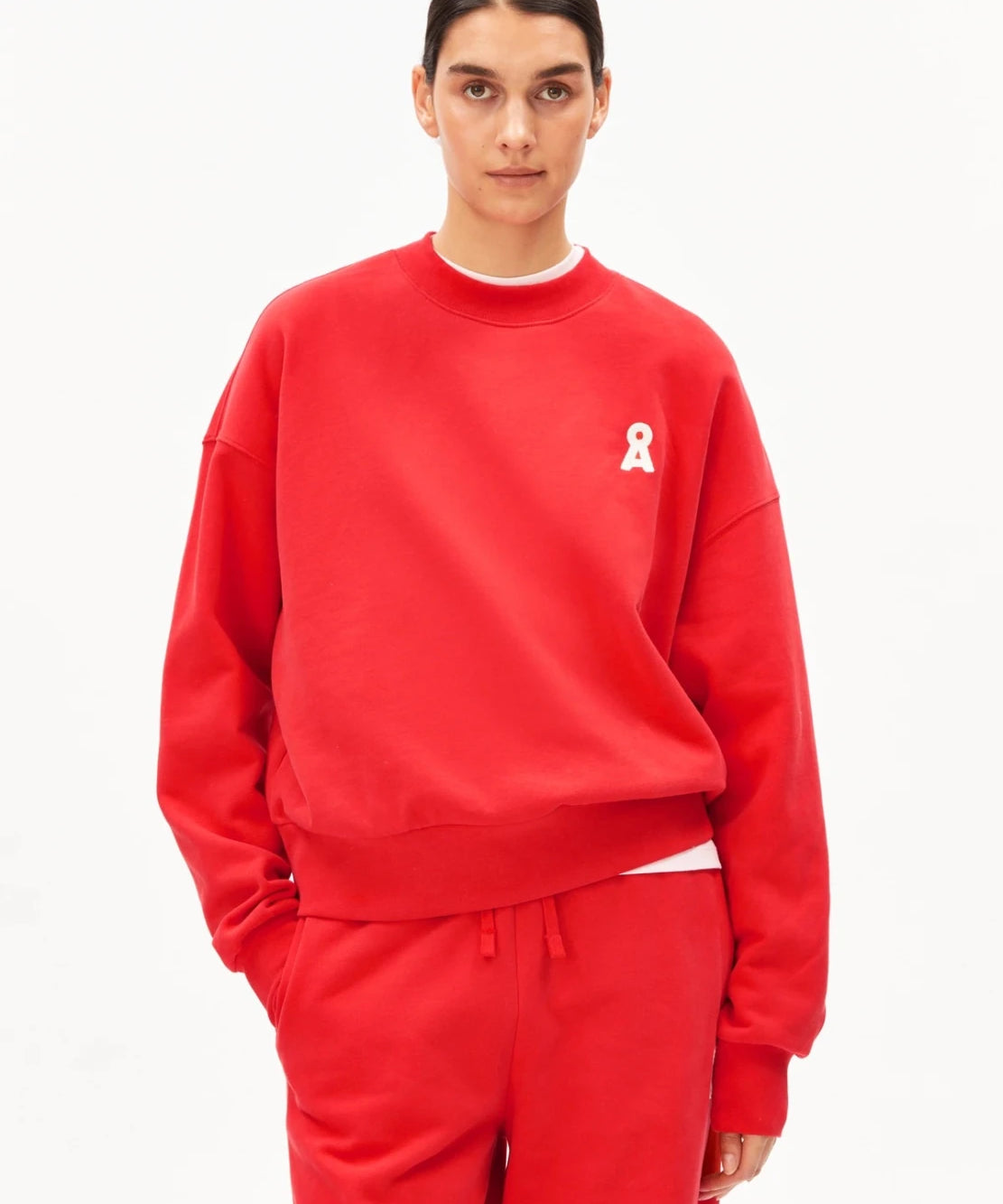 ARMEDANGELS - ICONIC Å ALIZAA Pullover • mars red - T-Shirt - ROSA ECK