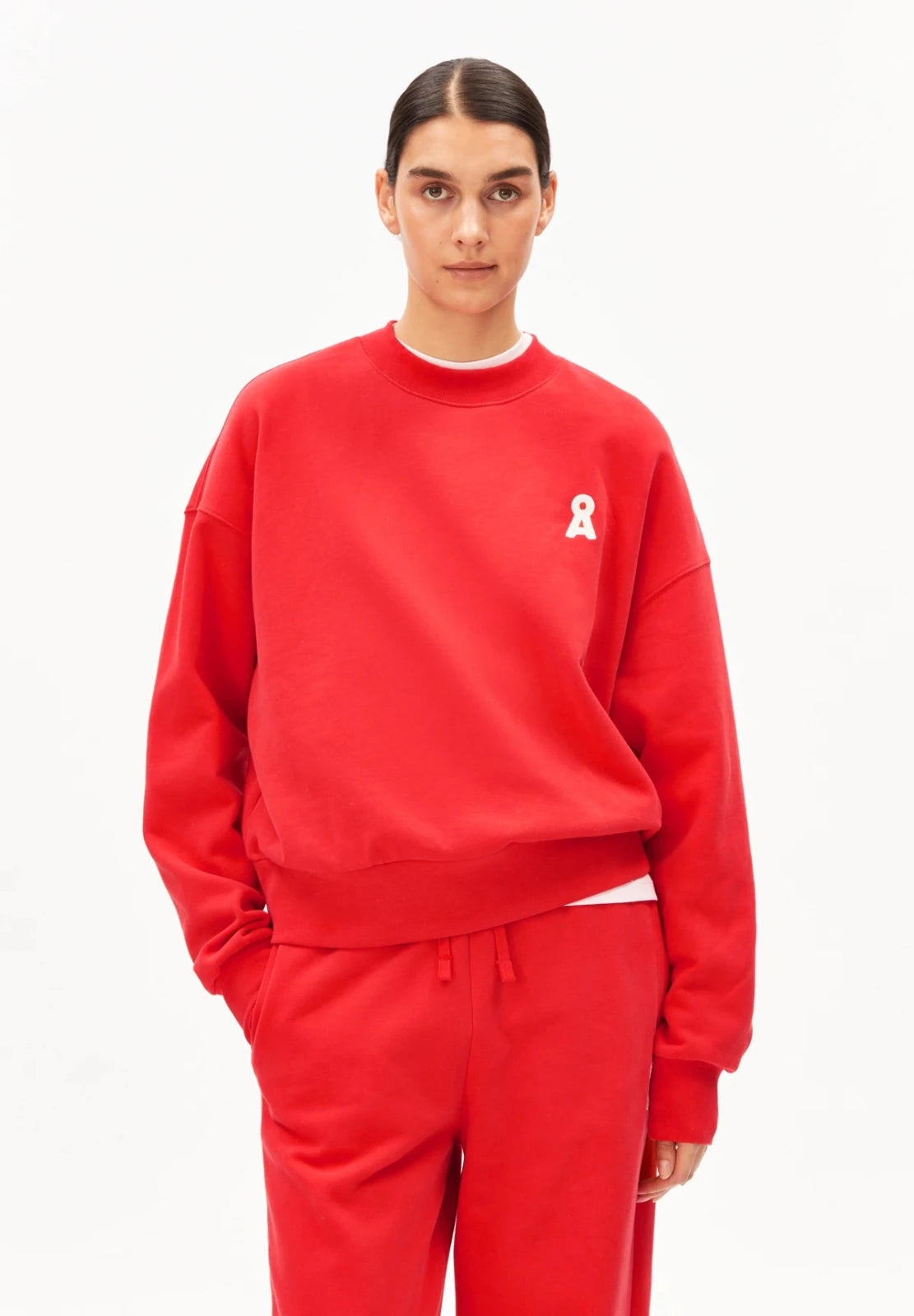 ARMEDANGELS - ICONIC Å ALIZAA Pullover • mars red - T-Shirt - ROSA ECK