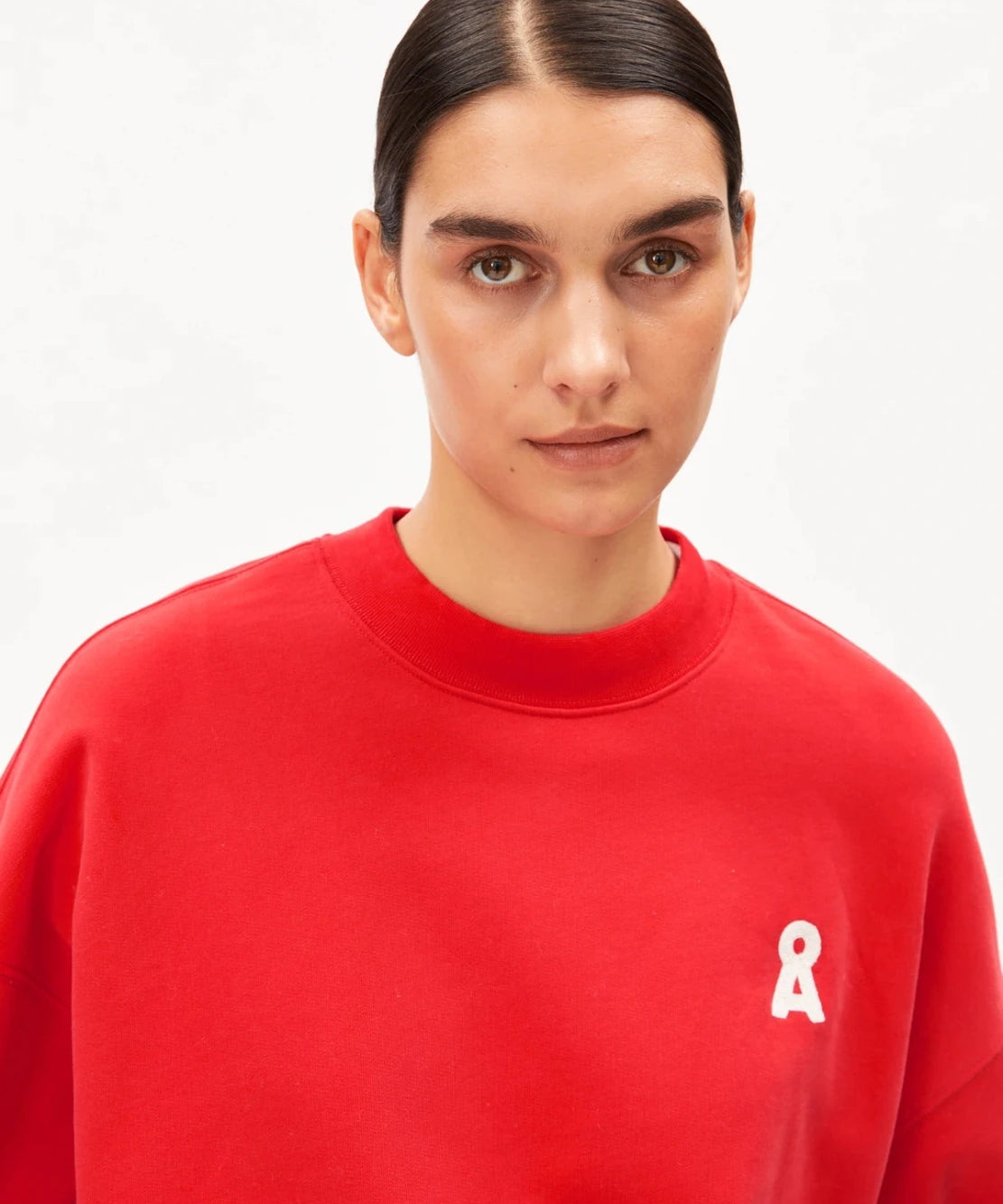 ARMEDANGELS - ICONIC Å ALIZAA Pullover • mars red - T-Shirt - ROSA ECK