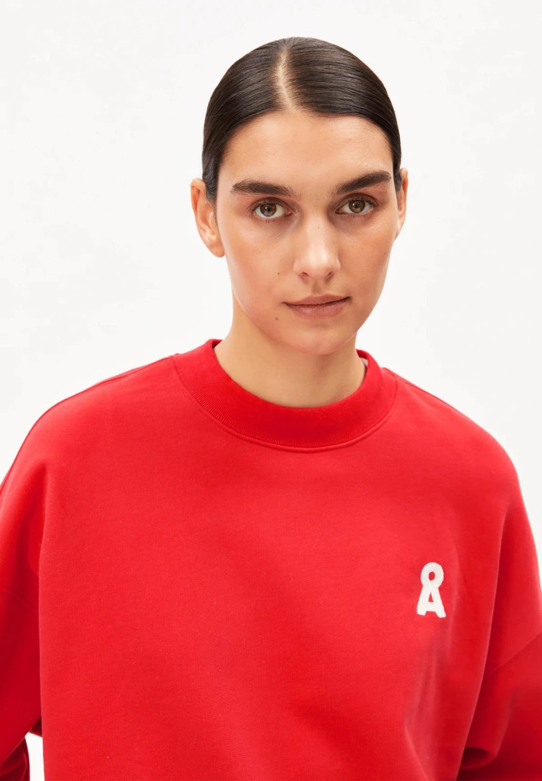 ARMEDANGELS - ICONIC Å ALIZAA Pullover • mars red - T-Shirt - ROSA ECK