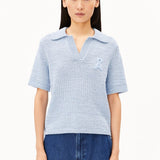 ICONIC Å Baumwoll-Polo-Strickpullover • mistblue