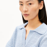 ICONIC Å Baumwoll-Polo-Strickpullover • mistblue