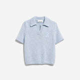 ICONIC Å Baumwoll-Polo-Strickpullover • mistblue