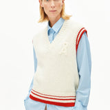 ARMEDANGELS - ICONIC Å COLLEGE Strickweste • oatmilk - mars red - Strickweste - ROSA ECK