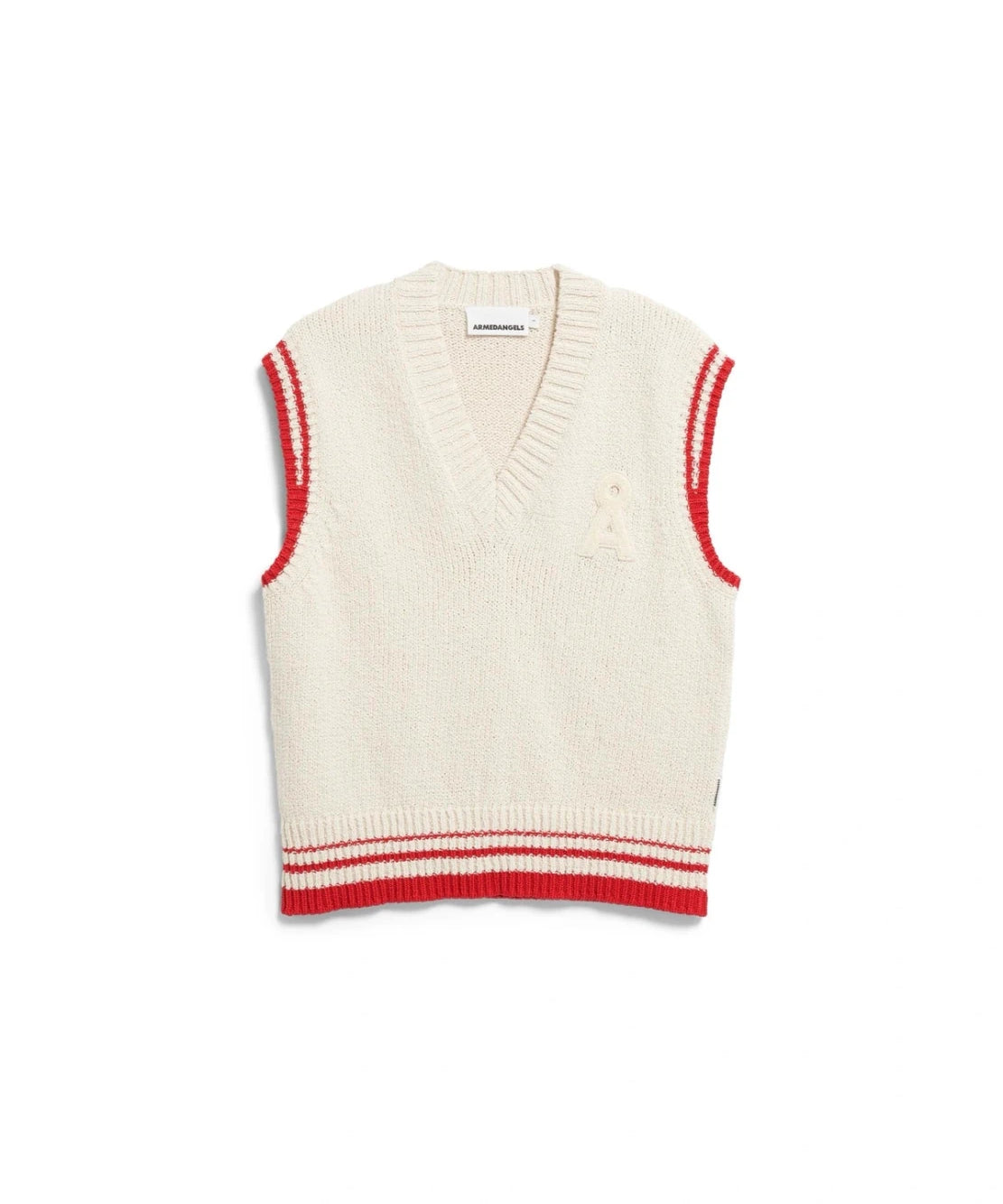 ARMEDANGELS - ICONIC Å COLLEGE Strickweste • oatmilk - mars red - Strickweste - ROSA ECK