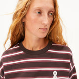 ICONIC Å FRANKAA BOLD Pullover in Dunkelbraun gestreift von ARMEDANGELS – Ansicht 3