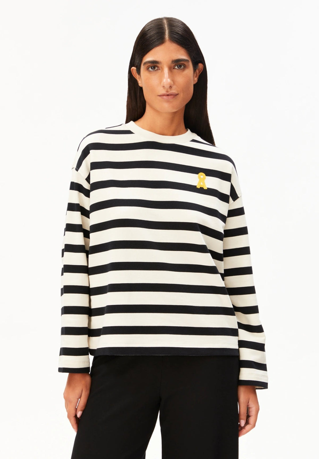 ARMEDANGELS - ICONIC Å FRANKAA BOLD Pullover • undyed - black - T-Shirt - ROSA ECK