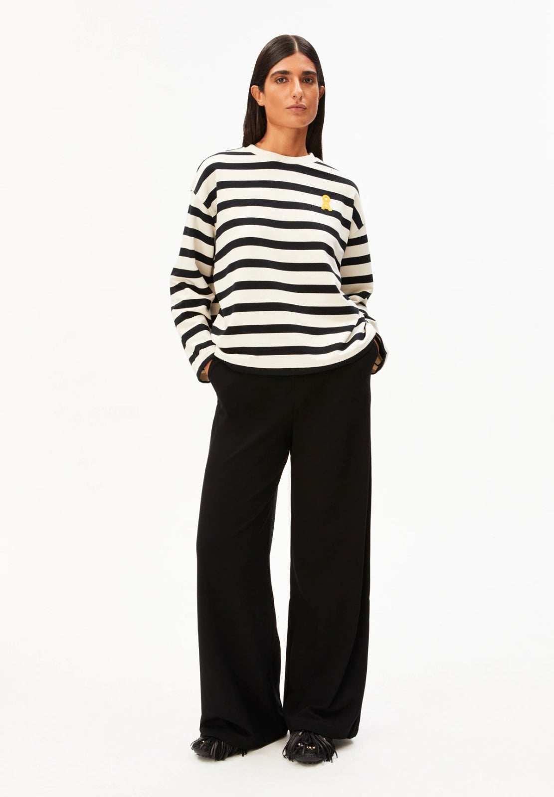 ARMEDANGELS - ICONIC Å FRANKAA BOLD Pullover • undyed - black - T-Shirt - ROSA ECK