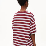 ICONIC Å Gestreiftes T-Shirt • velvet red-soft blue-undyed