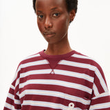 ICONIC Å Gestreiftes T-Shirt • velvet red-soft blue-undyed