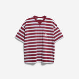 ICONIC Å Gestreiftes T-Shirt • velvet red-soft blue-undyed