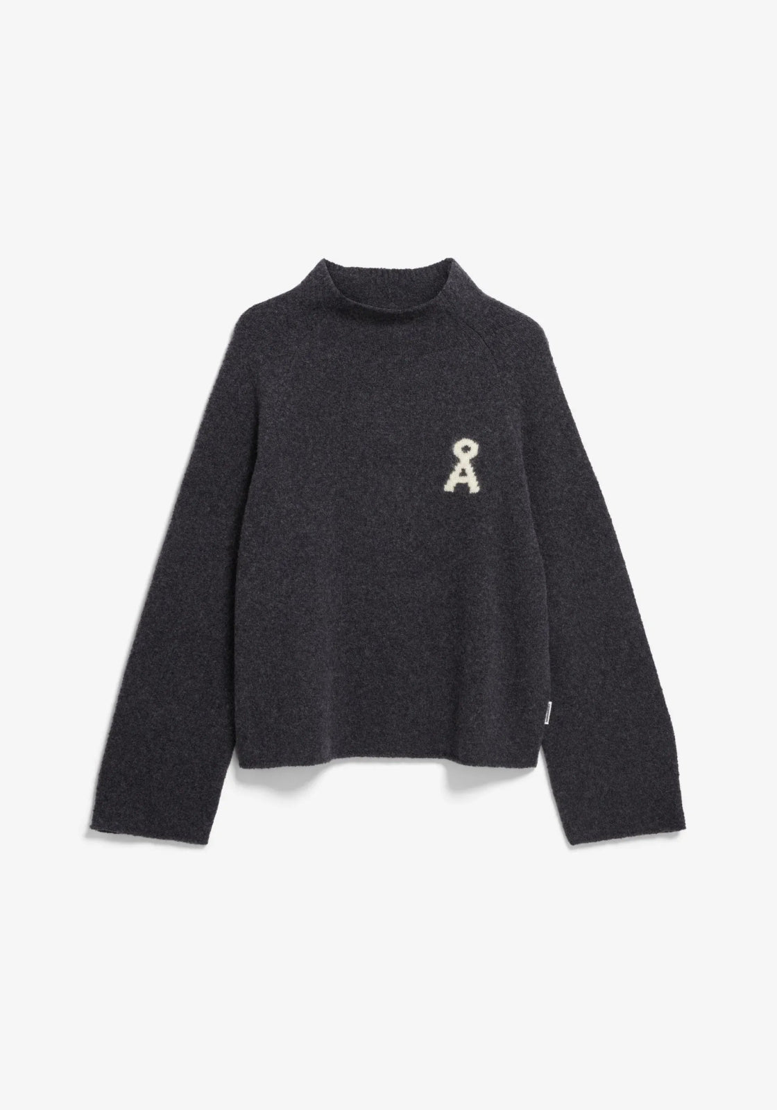 ARMEDANGELS - ICONIC Å MONALAA BOUCLÉ Strickpullover • Steel Melange Oatmilk - Pullover - ROSA ECK