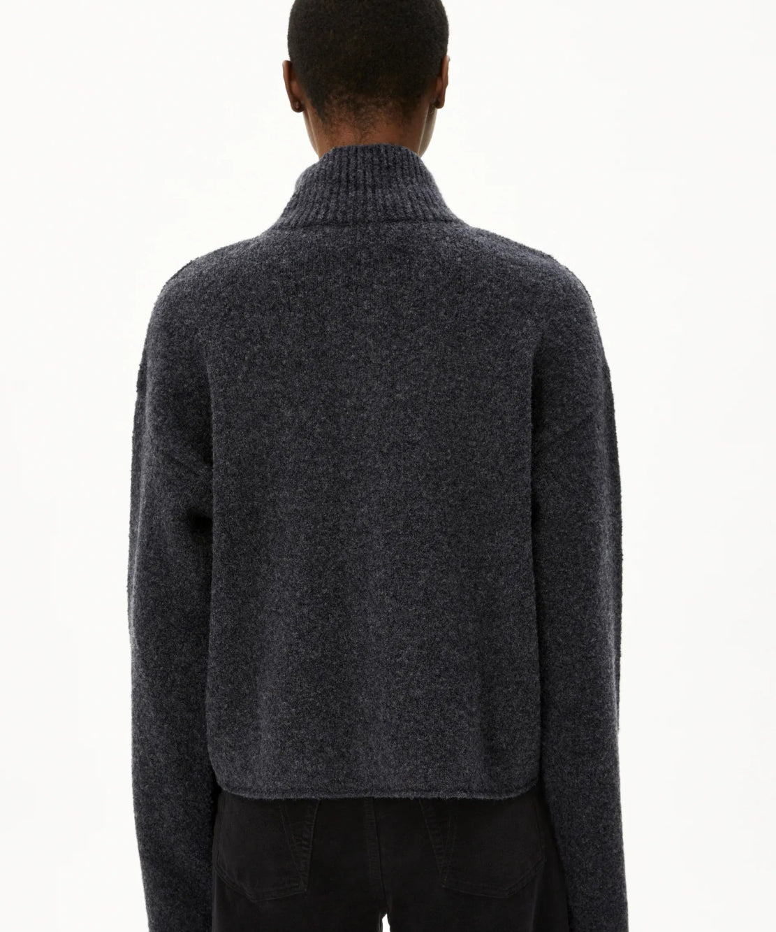 ARMEDANGELS - ICONIC Å MONALAA BOUCLÉ Strickpullover • Steel Melange Oatmilk - Pullover - ROSA ECK