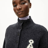 ARMEDANGELS - ICONIC Å MONALAA BOUCLÉ Strickpullover • Steel Melange Oatmilk - Pullover - ROSA ECK