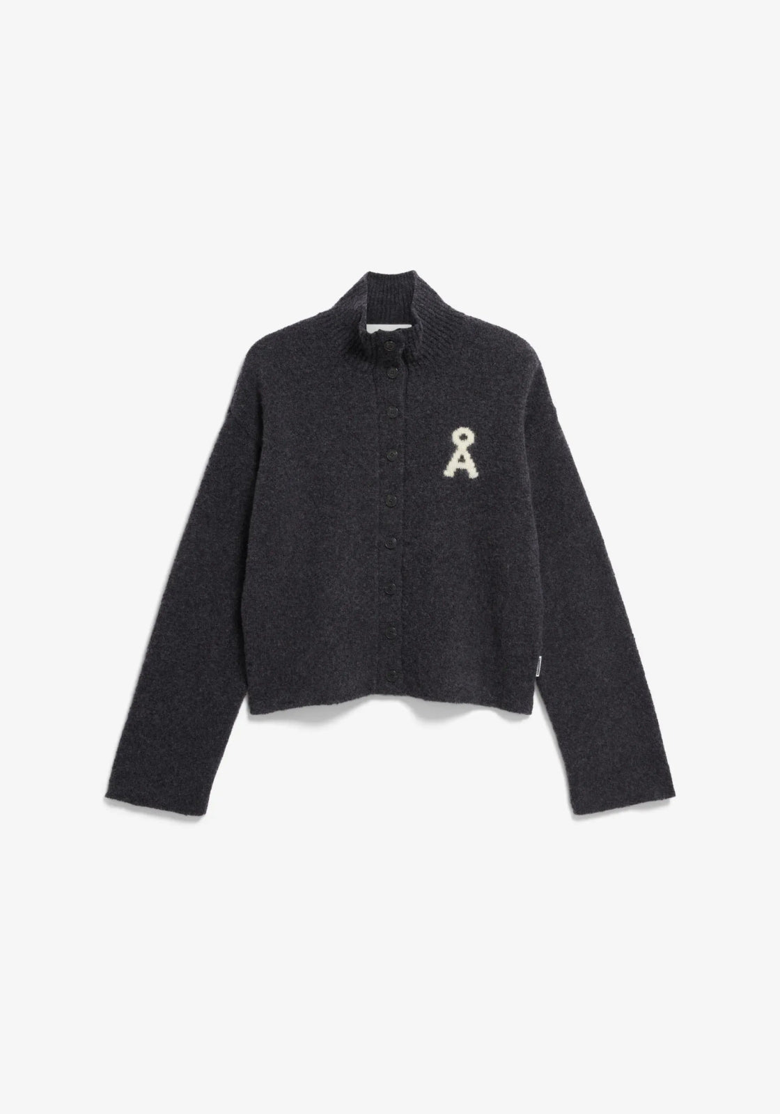ARMEDANGELS - ICONIC Å MONALAA BOUCLÉ Strickpullover • Steel Melange Oatmilk - Pullover - ROSA ECK