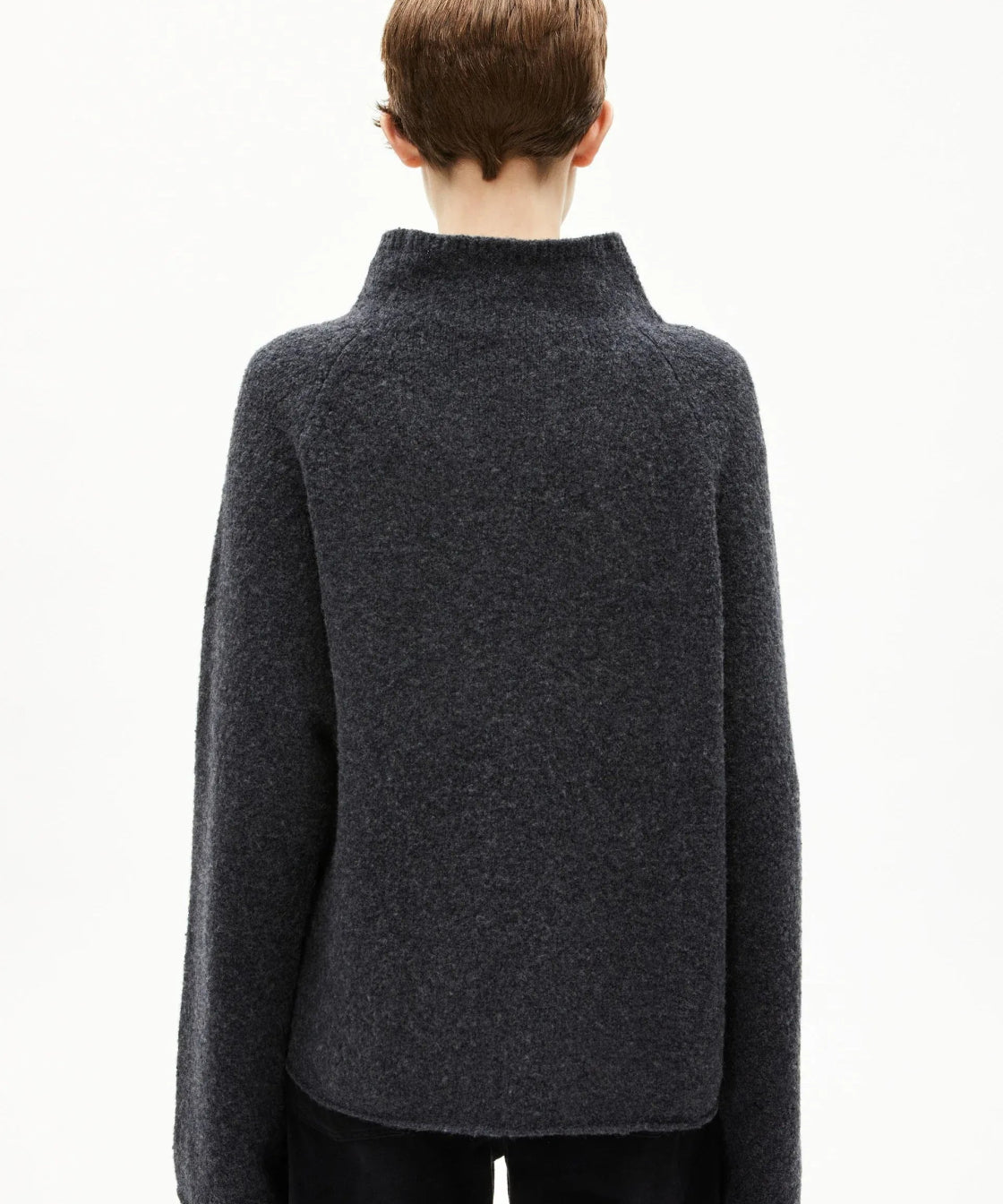 ARMEDANGELS - ICONIC Å MONALAA BOUCLÉ Strickpullover • Steel Melange Oatmilk - Pullover - ROSA ECK