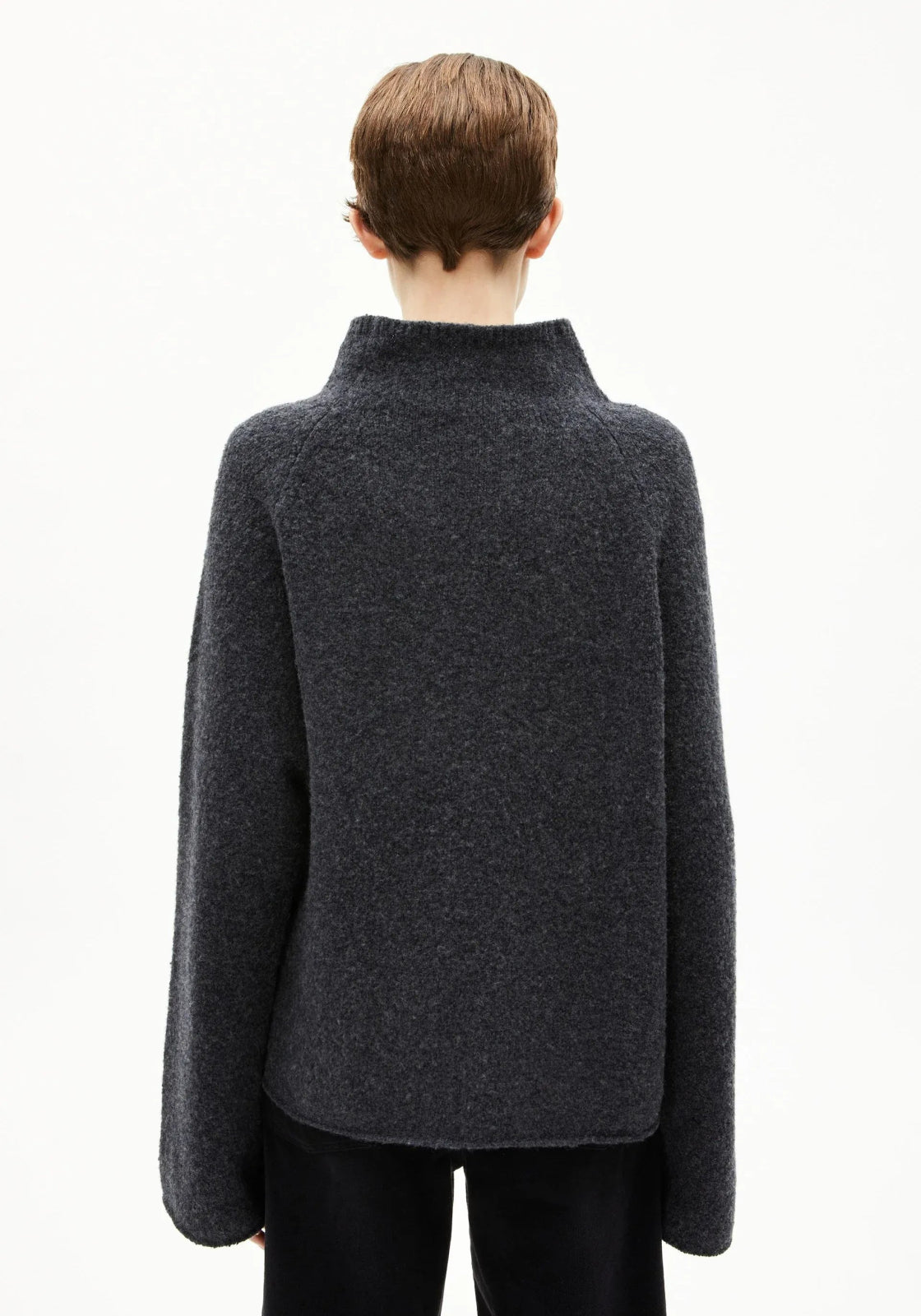 ARMEDANGELS - ICONIC Å MONALAA BOUCLÉ Strickpullover • Steel Melange Oatmilk - Pullover - ROSA ECK