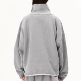 ICONIC Å OPEN EDGE Sweatshirt mit Trichterkragen in Hellgrau meliert von ARMEDANGELS – Ansicht 2