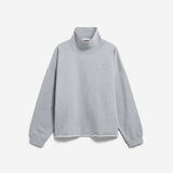 ICONIC Å OPEN EDGE Sweatshirt mit Trichterkragen in Hellgrau meliert von ARMEDANGELS – Ansicht 6