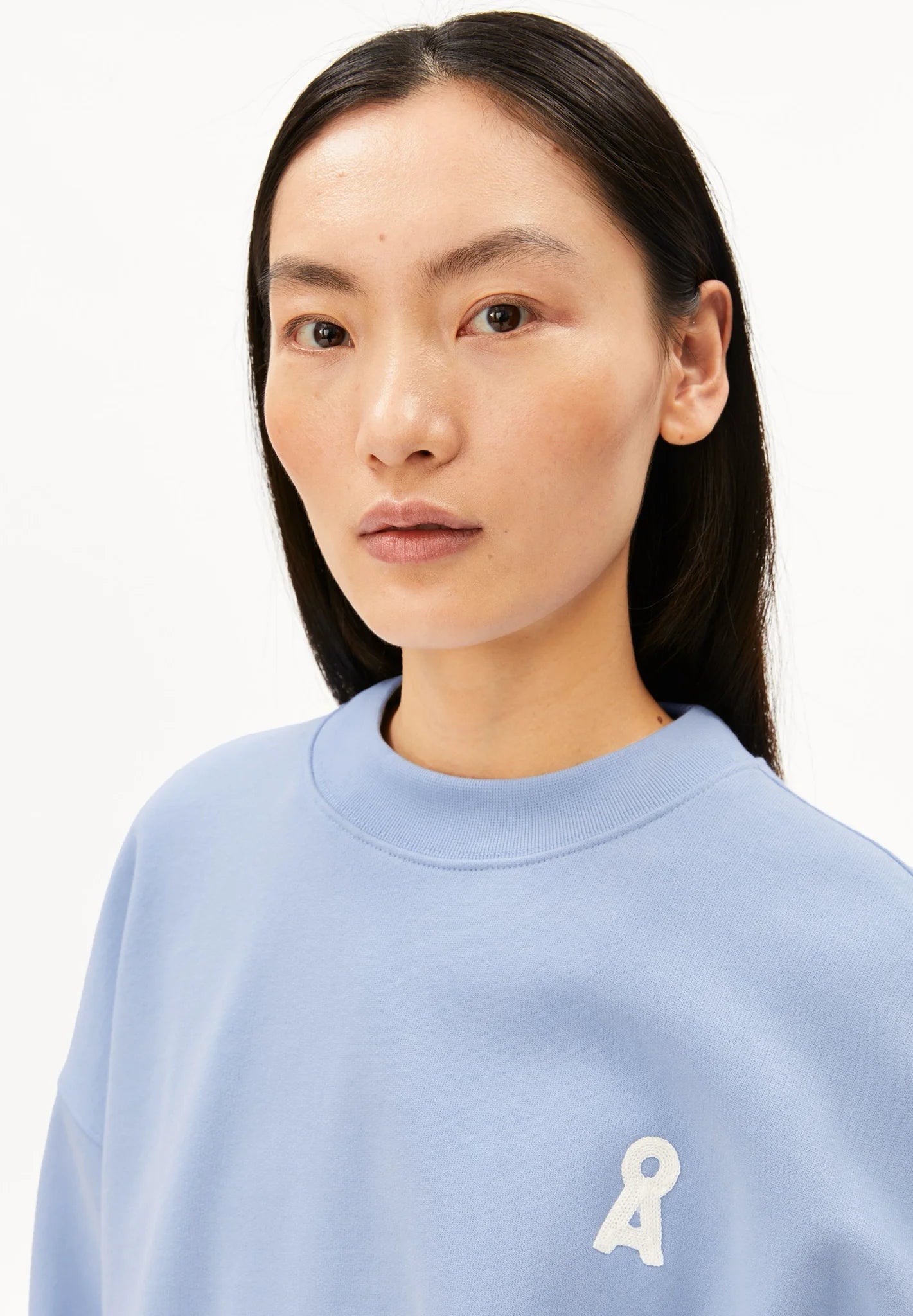 ARMEDANGELS - ICONIC Å ALIZAA Pullover • soft blue - ROSA ECK