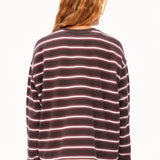ICONIC Å FRANKAA BOLD Pullover in Dunkelbraun gestreift von ARMEDANGELS – Ansicht 2