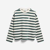 ICONIC Å FRANKAA BOLD Pullover in Dunkelblau und Naturweiß gestreift von ARMEDANGELS – Ansicht 6