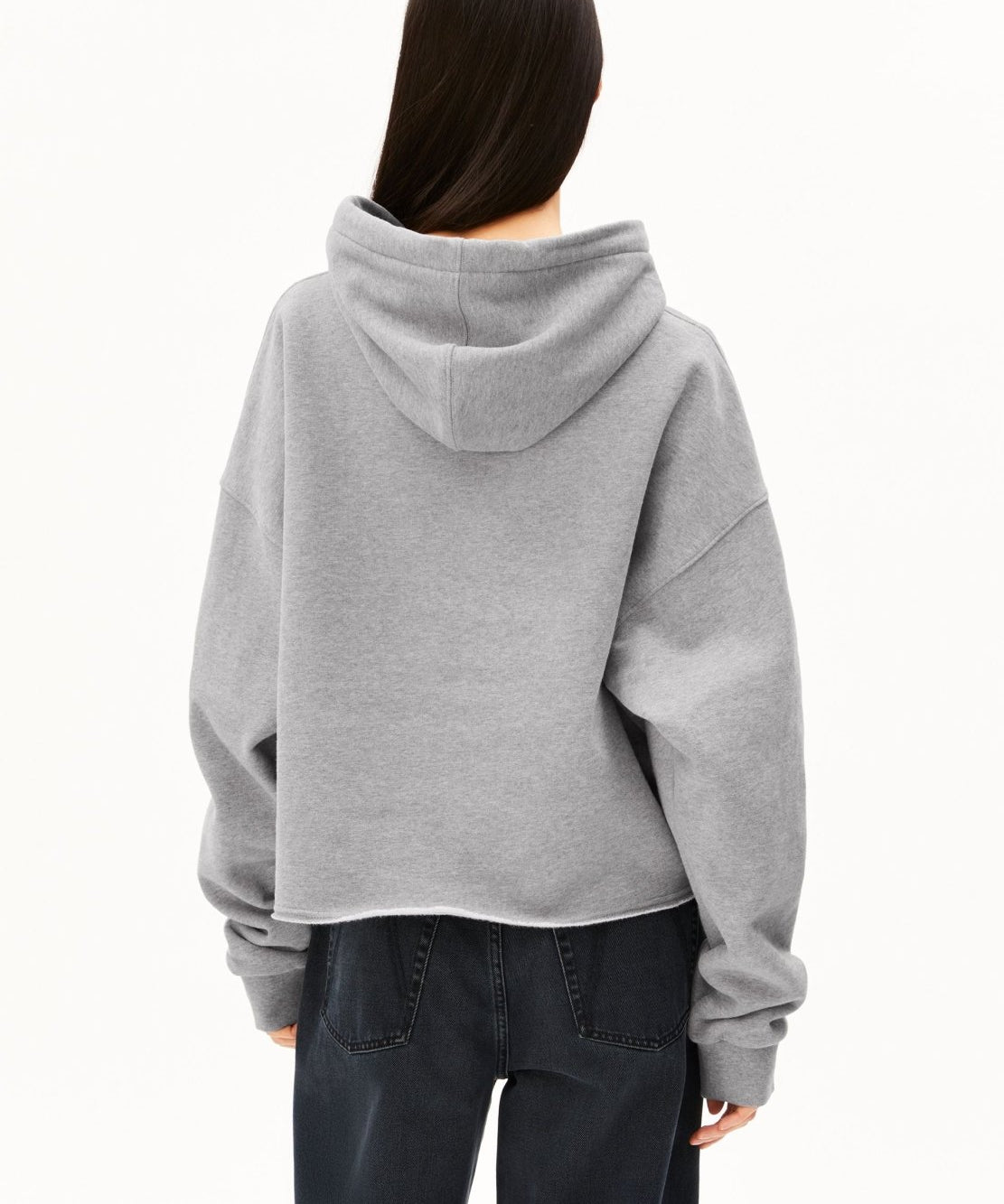 ICONIC Å OPEN EDGE Hoodie in Hellgrau meliert von ARMEDANGELS – Ansicht 2