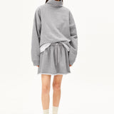 ICONIC Å OPEN EDGE Sweatshirt mit Trichterkragen in Hellgrau meliert von ARMEDANGELS – Ansicht 5